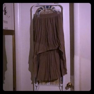 Nude hi/low skirt